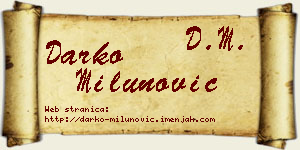 Darko Milunović vizit kartica